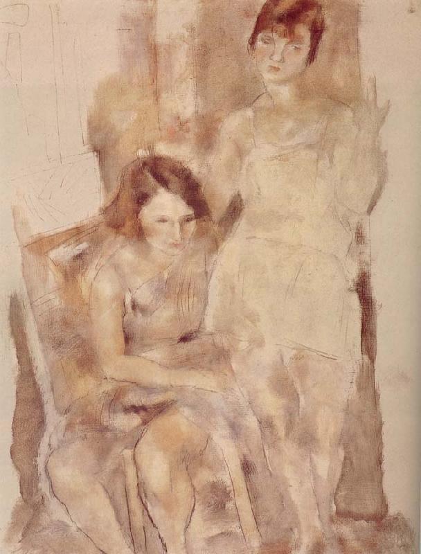 Jules Pascin Jinede and Miliu oil painting picture